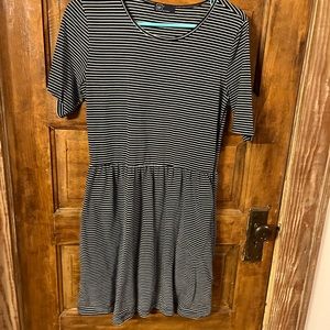 Cute blue and white striped dress